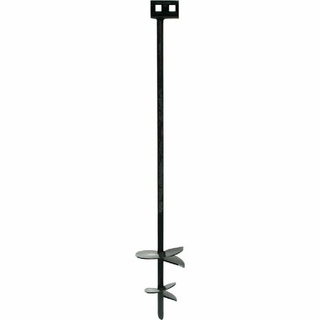 TIE DOWN ENGINEERING 4 In./6 In. x 36 In. Black Iron Double Head Earth Anchor 59250L